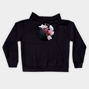 Turkey Vulture & Apple Blossoms Kids Hoodie